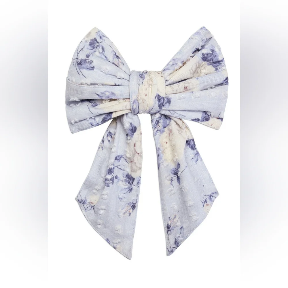 Love Shack Fancy Elisiette Hair Barrette, whisper blue